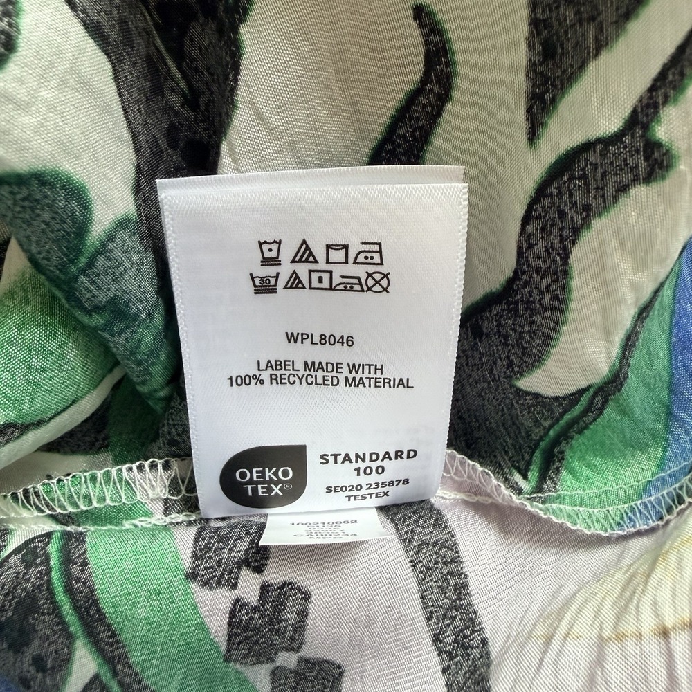 INC Women's Halter Blue Green & Lavender Floral Print Midi Scarf Dress Sz M NWT - Picture 12 of 12